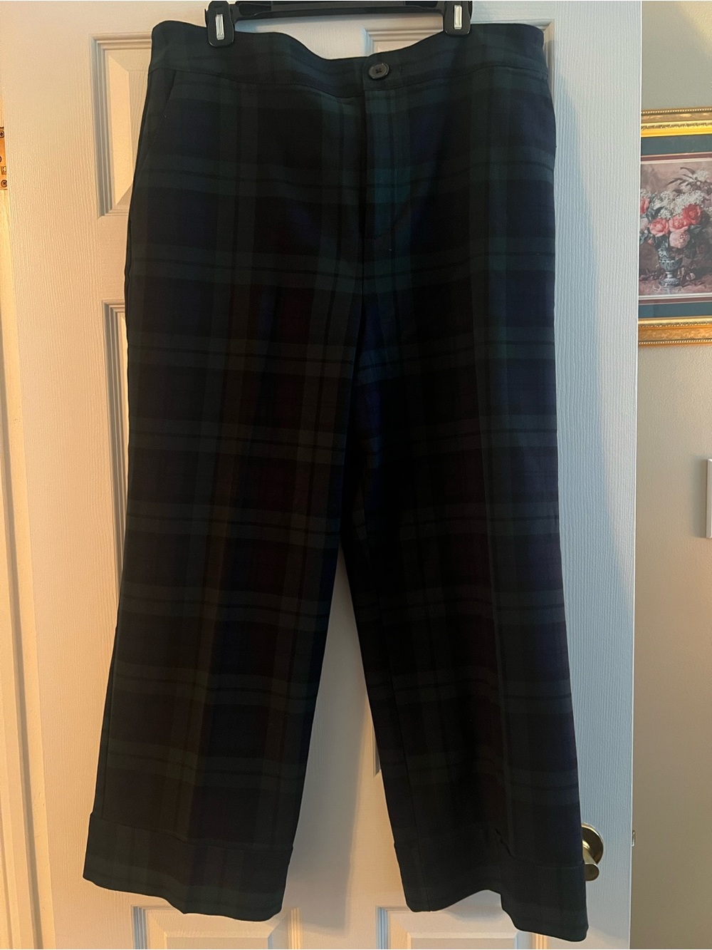 Ricki's Black and Dark Green Plaid Dress Pants